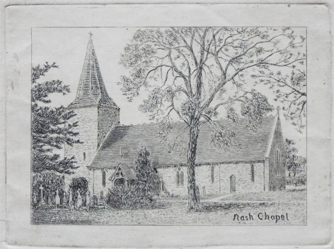 Etching - Nash Chapel - Bayley